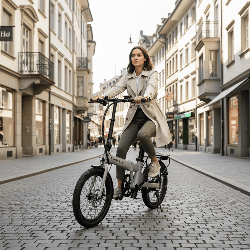 TWHEELS E-Bike City Faltrad, nur 19,5 kg und faltbar in 30 Sekunden