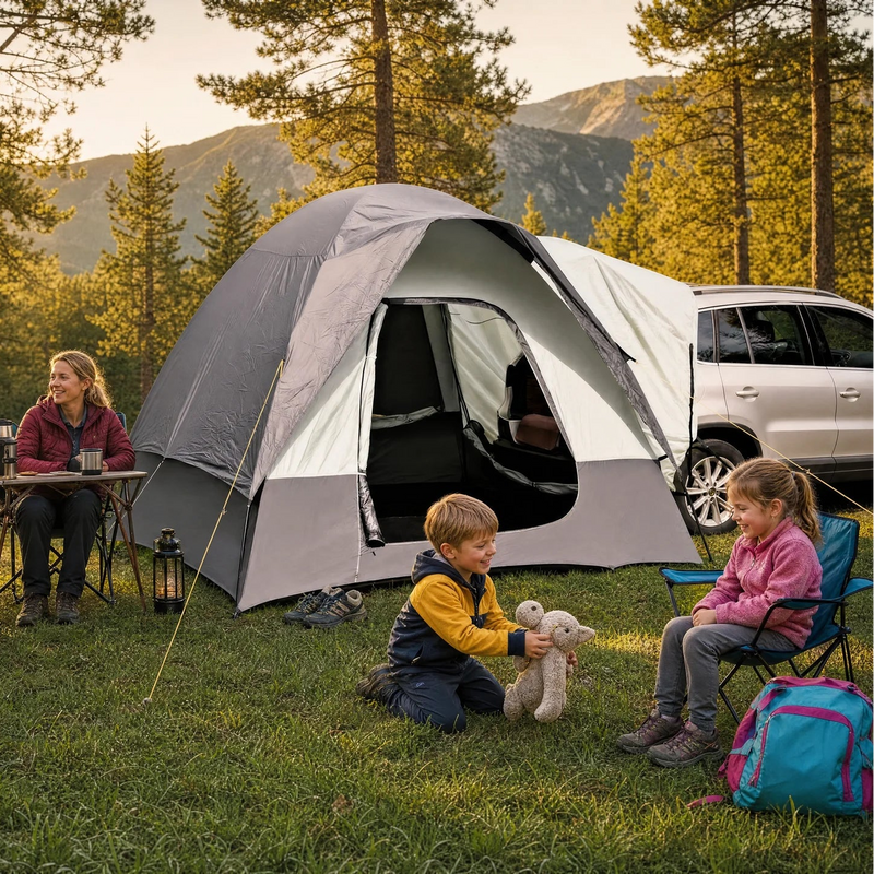 Autovorzelt SUV – Heckklappe | 4 Personen | Freistehend | Wasserdicht 3000 mm