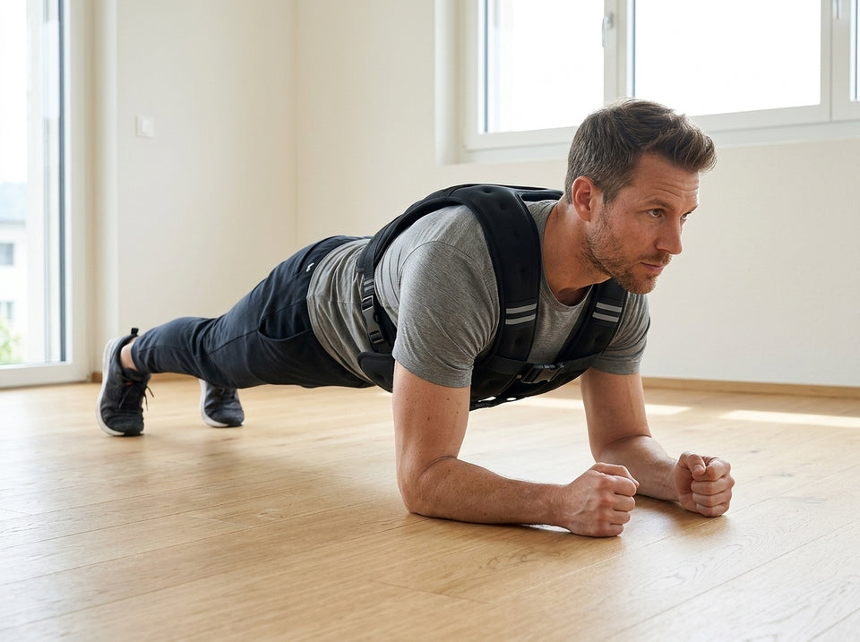 Plank mit Weste: Startposition