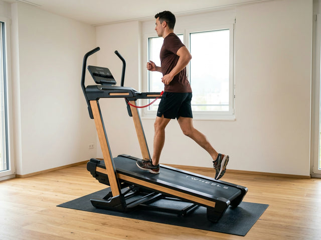Tempointervalle für Läufer auf dem Pro Laufband aus Eichenholz mit Steigung – TWHEELS