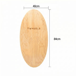 TWHEELS Balance Board Set aus Holz mit Korkrolle und Schutzmatte.