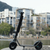 TWHEELS E-Scooter Lite in Schwarz, LED-Scheinwerfer und Bremse, Detailansicht.