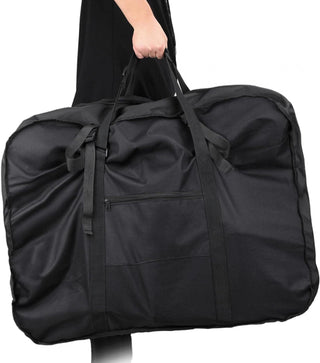 Schwarze Schulter-Tragtasche für das zusammengeklappte TWHEELS E-Bike Faltrad, mit Tragegurt.