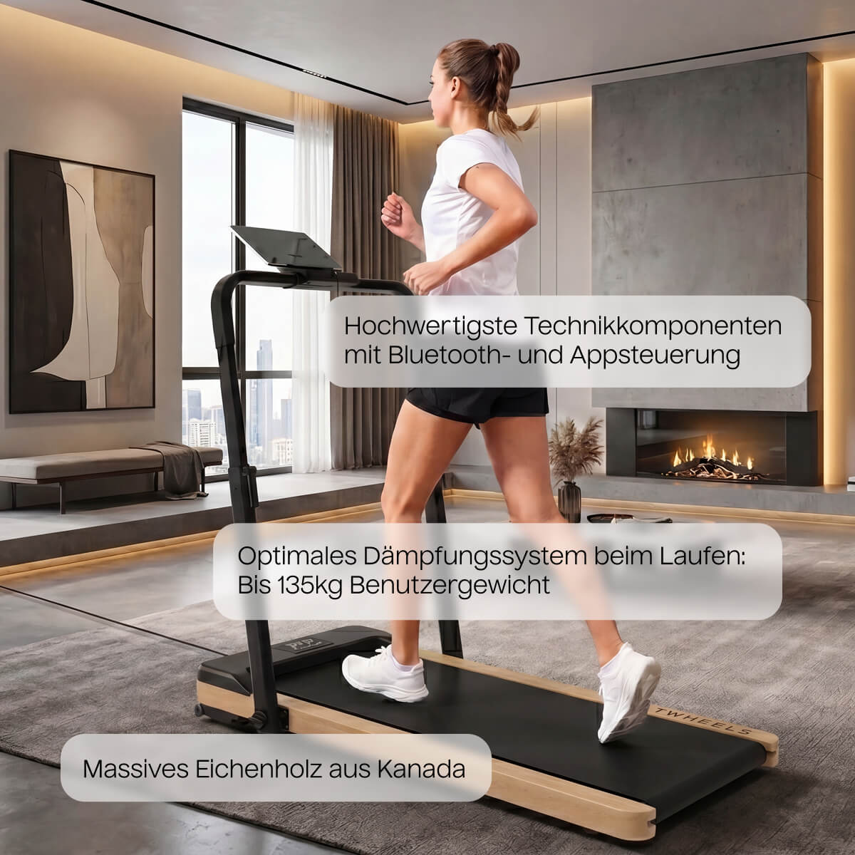 Walking Pad Laufband aus Eichenholz – TWHEELS - TWHEELS
