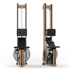 TWHEELS Wasserrudergerät aus massivem Eichenholz mit LCD-Display und Rollsitz.