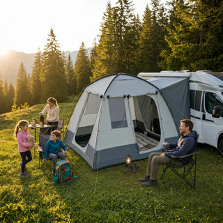 TWHEELS Busvorzelt für Van und Camper, wasserdicht 3000 mm, für bis zu 4 Personen