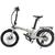 TWHEELS E-Bike City Faltrad zusammengeklappt, schwarzer Rahmen mit Akku im Sattelrohr.