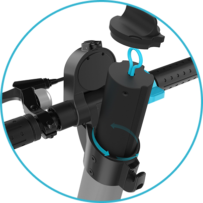 Herausnehmbare Batterie – bequem aufladbar, egal wo