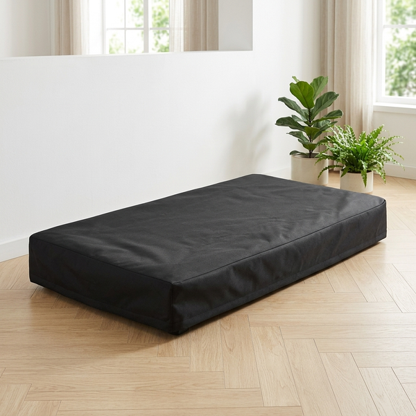 Schutzhülle liegt über dem WalkingPad im Wohnzimmer