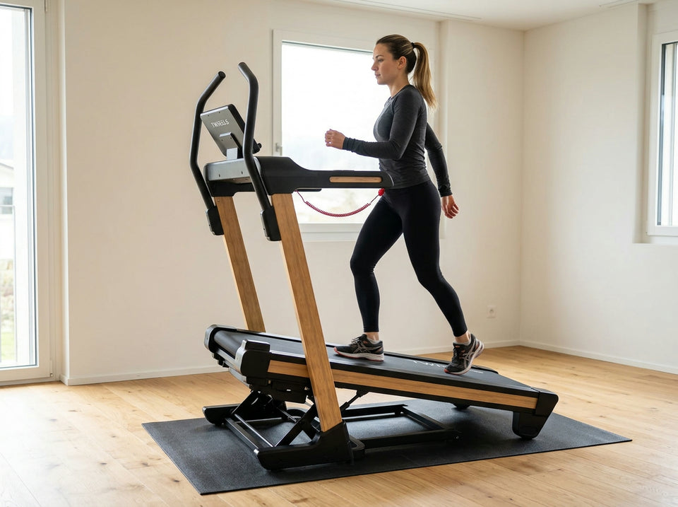 Incline Walking: zügig bergauf gehen: Startposition