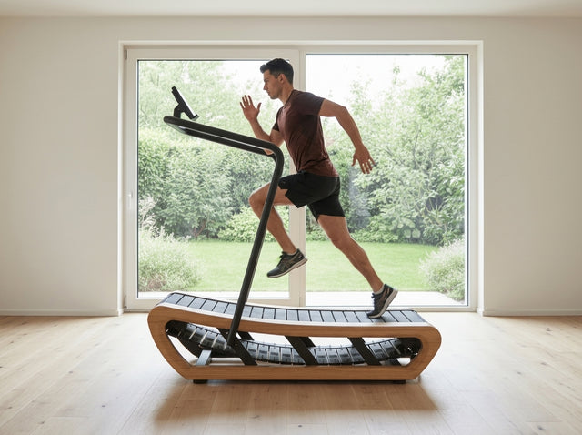 Sprint-Intervalle mit langen Pausen auf dem Sprinting Machine aus Eichenholz - TWHEELS